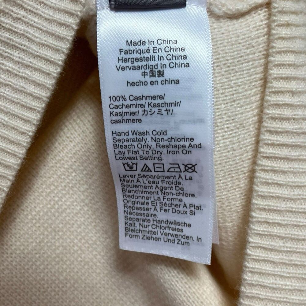 J Crew Cashmere Mockneck Sweater Shell Womens M Ivory Sleeveless Luxury‎ BS973 - Picture 7 of 11